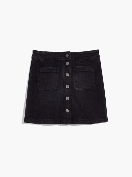 Madewell Dresses & Skirts - Madewell Stretch Denim A-Line Mini Skirt • 14 • Black Frost